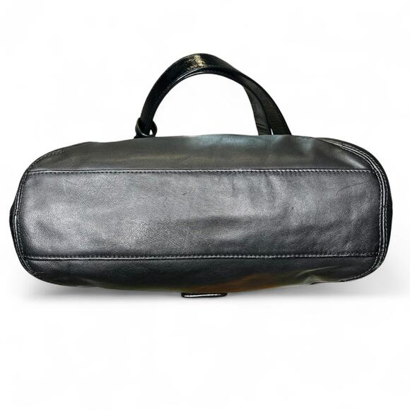 COACH #19580 Black Leather Soho Flap Convertible Satchel Crossbody Handbag - Picture 5 of 8